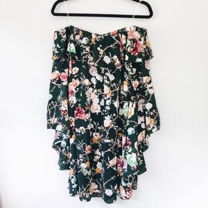 Umgee Floral Wide Bell Sleeve Off Shoulder Blouse